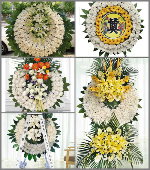 湖北随州市随县洪山镇白果畈村花圈速递